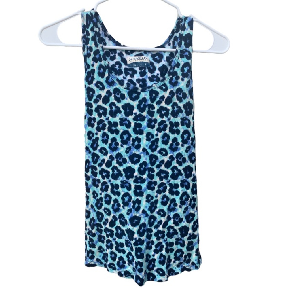 Magellan Outdoors blue leopard women’s S tank top - Picture 1 of 2
